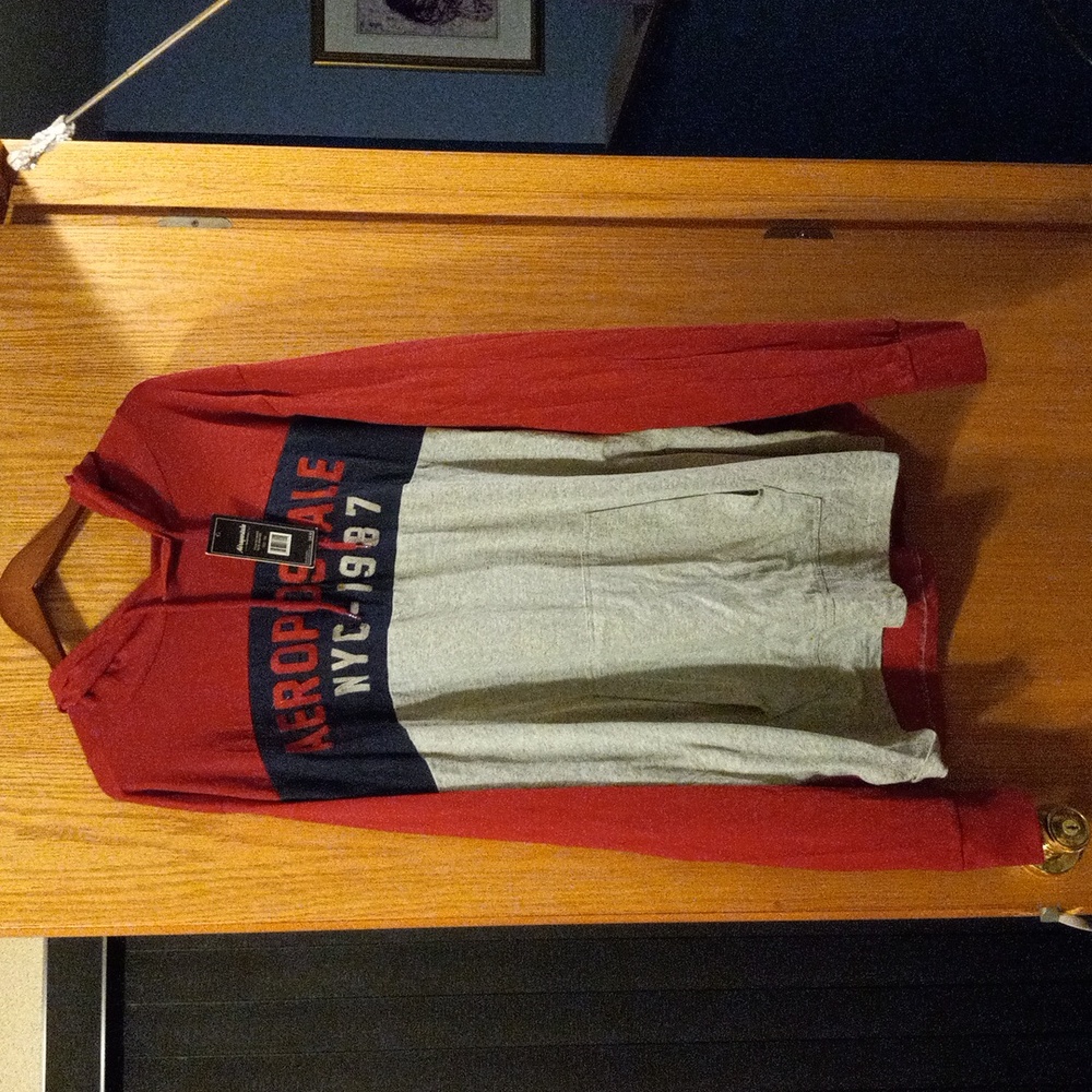 Aeropostale Red and Gray Men's Hoodie 4xl New No Tags Woen Once